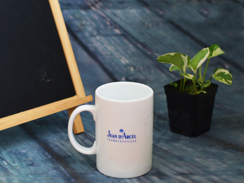 Ly sứ men trắng dáng trụ cao 6